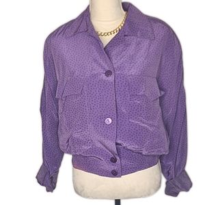 Ellen Tracy, Purple, Silk Jacket.  Size: Small